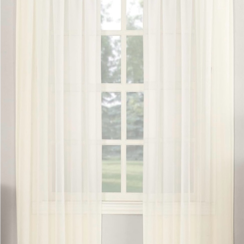 Elegant Eggshell Sheer Curtains ~New
